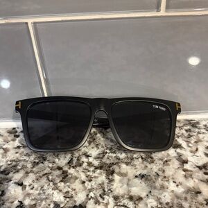 Tom Ford FT0595 01J Shiny Black Eric Square Sunglasses